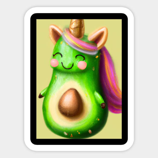 Cute Unicorn Avocado Sticker by maxcode